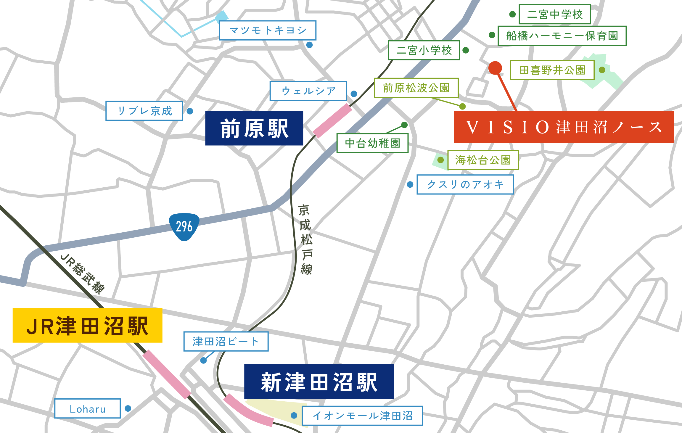 VISIO津田沼ノース 周辺マップ