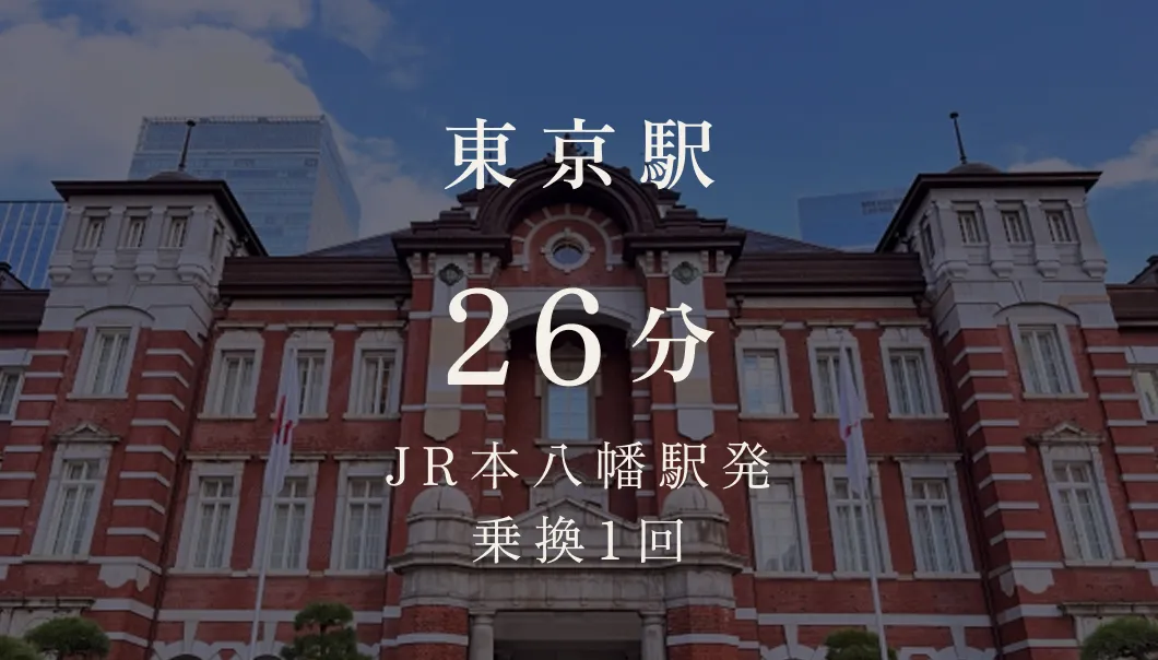 東京駅 26分 JR本八幡駅発 乗換1回