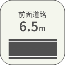 前面道路6.5m