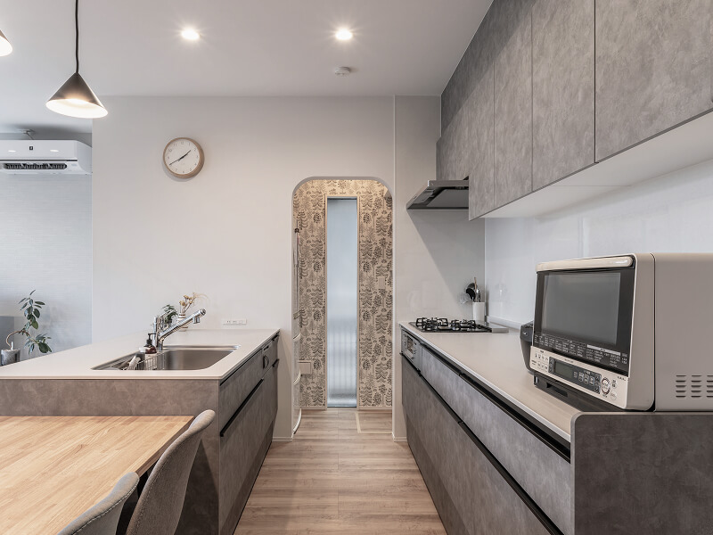 ゆとりのあるキッチンスペース